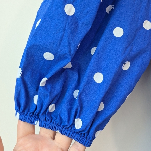 Lilly Pulitzer Kara Cotton Wrap Top In Blue Grotto Hotter Spot - Picture 6 of 7